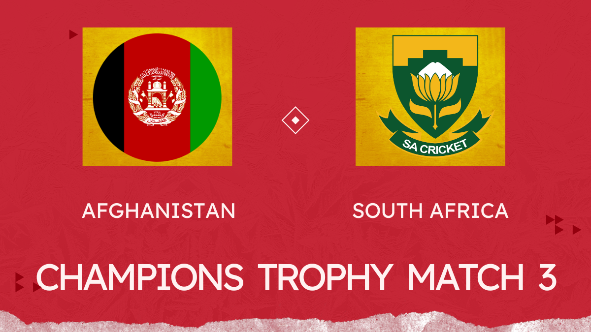 The AFG vs SA ICC Champions Trophy 2025 match promises a thrilling contest