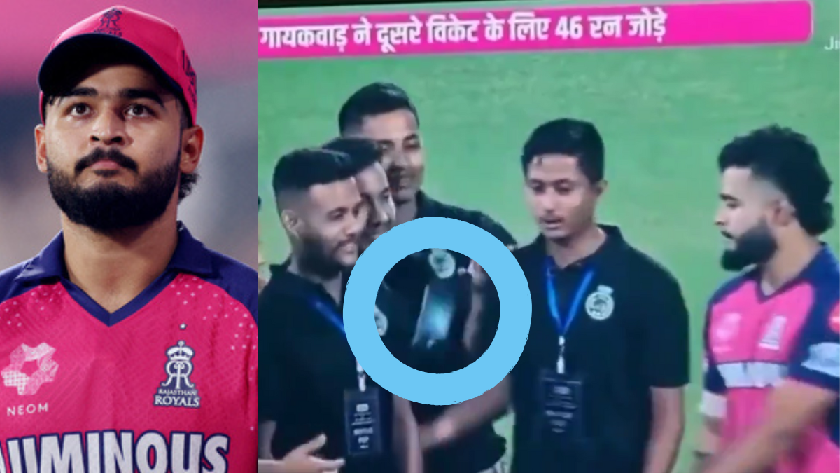 Riyan Parag throws IPL Crew's phone