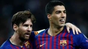Messi and Suarez at Deportivo LSM club unveiling in Uruguay 2025