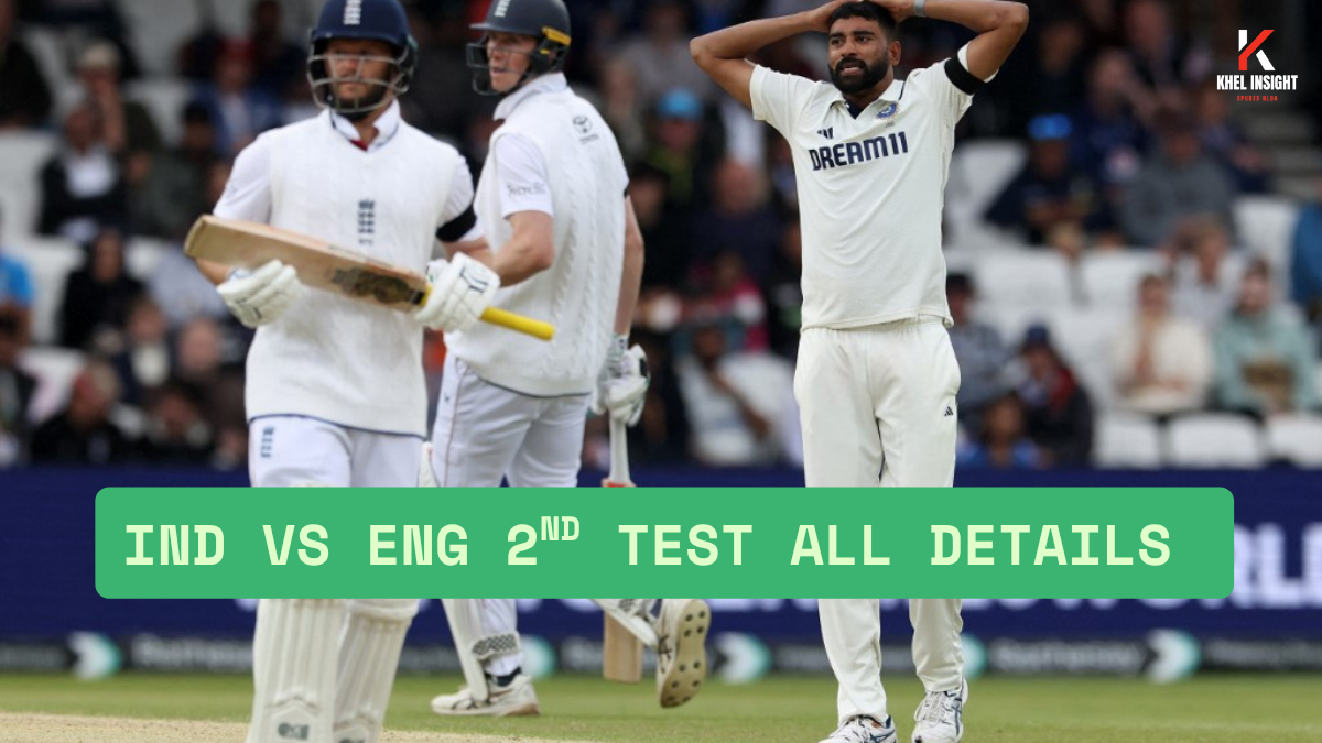 Ind vs Eng 2nd Test match details