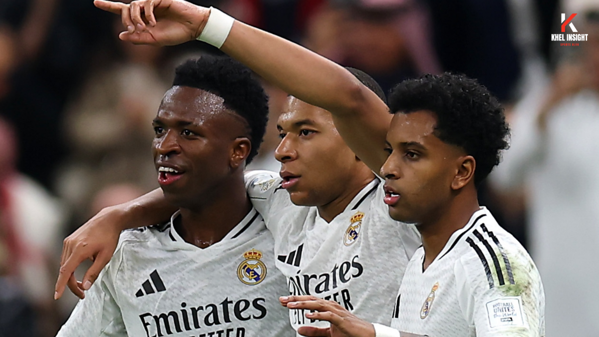 Real Madrid vs Pachuca: Real Madrid players celebrate a goal against Pachuca during the FIFA Club World Cup 2025 clash at Bank of America Stadium