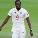 Jofra Archer bowling for England against India at Edgbaston Test 2025