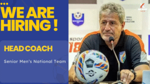 Calendar showing July 13 date next to AIFF logo for football coach application deadline