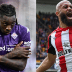 Moise Kean celebrates after scoring for Fiorentina – potential Manchester United summer signing 2025