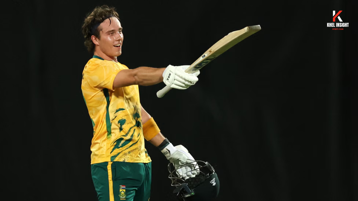 Dewald Brevis celebrates record-breaking century against Australia in 2nd T20I at Darwin