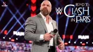 WWE Clash in Paris 2025 Poster with Roman Reigns, John Cena, and CM Punk