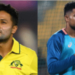 young Australian leg-spinner Tanveer Sangha bowling during a cricket match